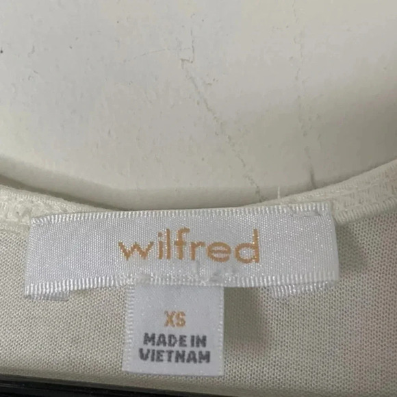 Aritzia Wilfred Tank Top Striped Racerback Side Split Hem White Black Size XS - Picture 10 of 11